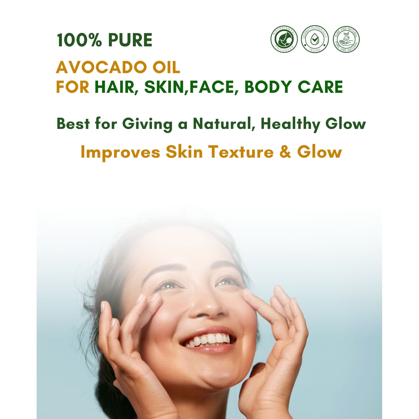 Mystiq Living Avocado Oil For Hair, Face Oil, Skin & Body Massage | Pure & Organic Cold Pressed