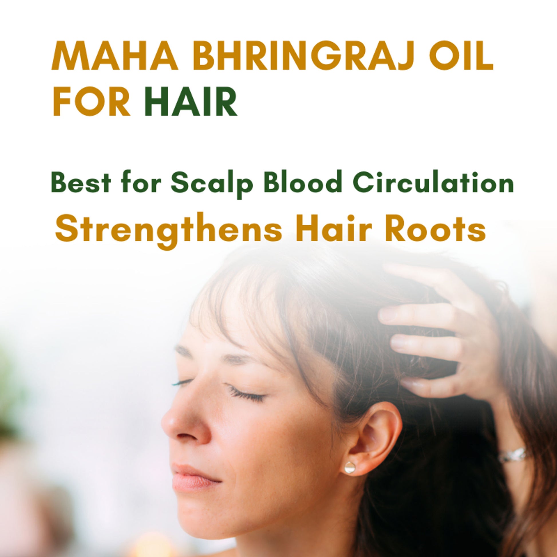 Mystiq Living Maha Bhringraj Oil for Hair Growth, Herbal Hair Oil with 9 Herbs