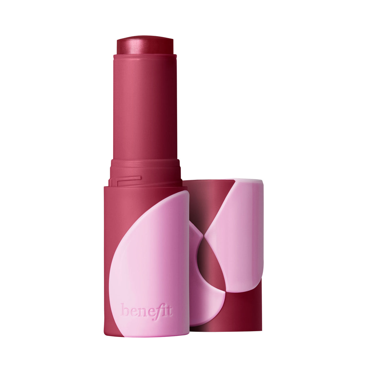 Benefit Cosmetics Juice Stick Dewy Gel Blush in Jam Rich Berry, showing the vibrant berry-colored gel blush tube.