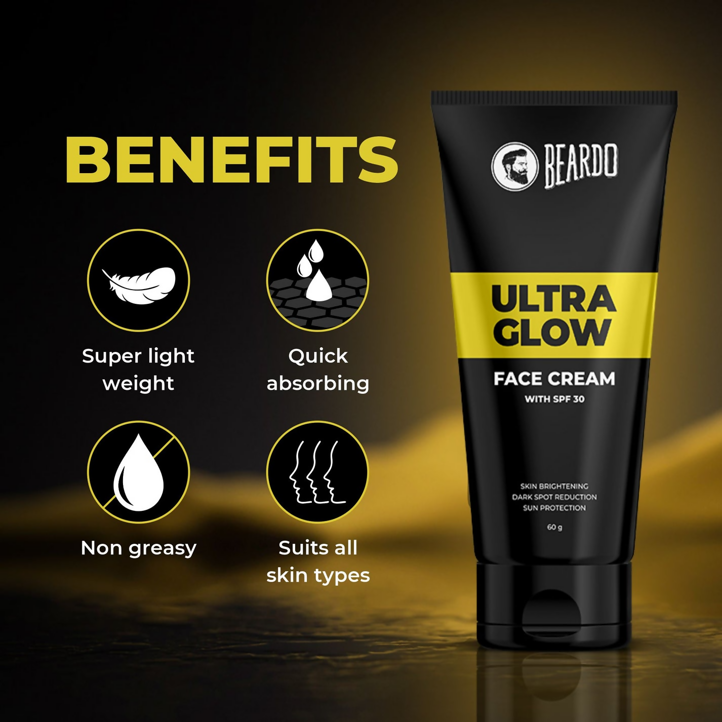Beardo Ultra Glow Face Cream with SPF30 - Indyancart