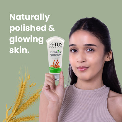 Lotus Herbals WhiteGlow Skin Brightening Oatmeal & Yogurt Face Scrub | All Skin Types