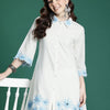 Dhiyona IE Floral Embroidered Pure Cotton Kurta with Palazzos