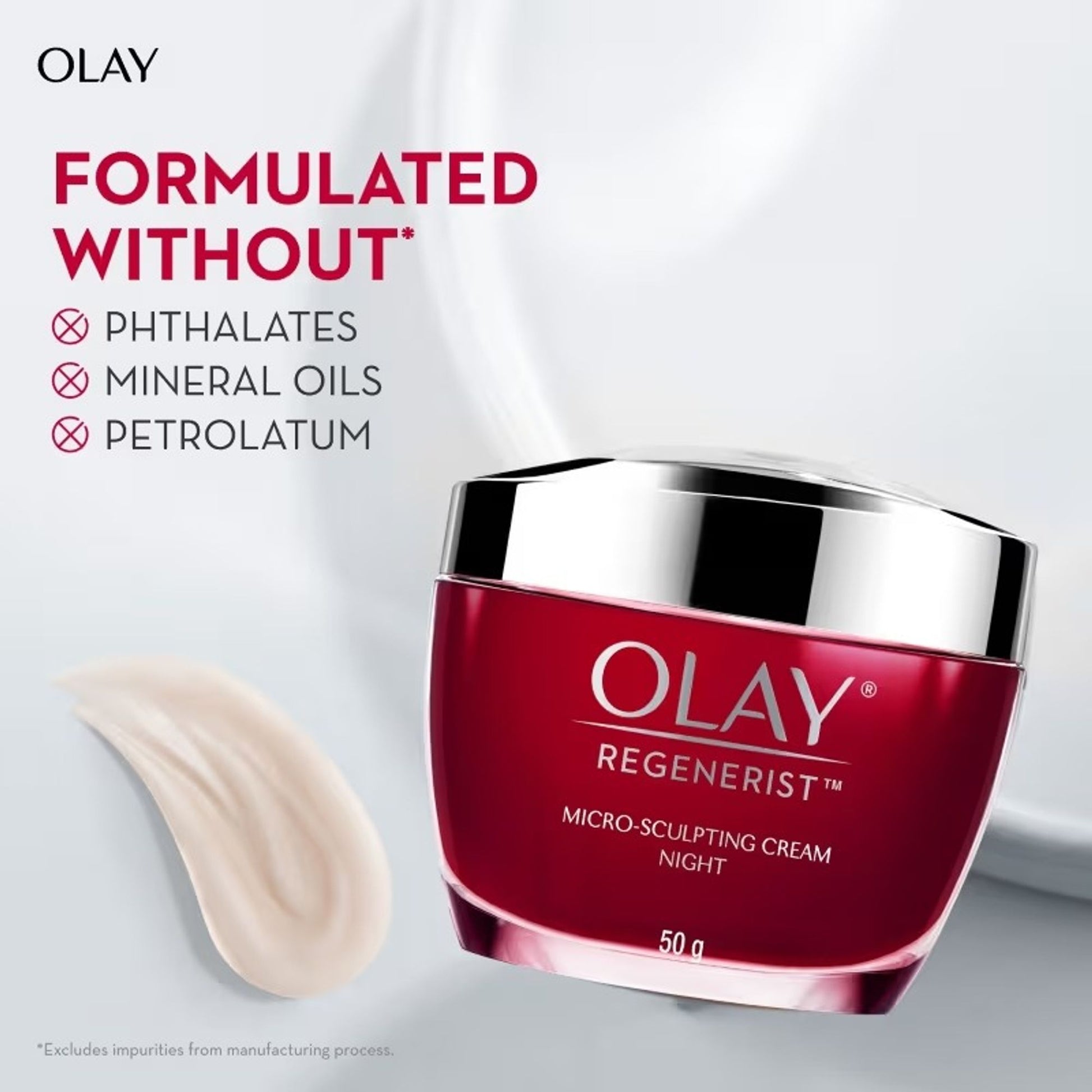Olay Regenerist Micosculpting Night Cream For Plump Bouncy Skin With Hyaluronic Acid & Niacinamide