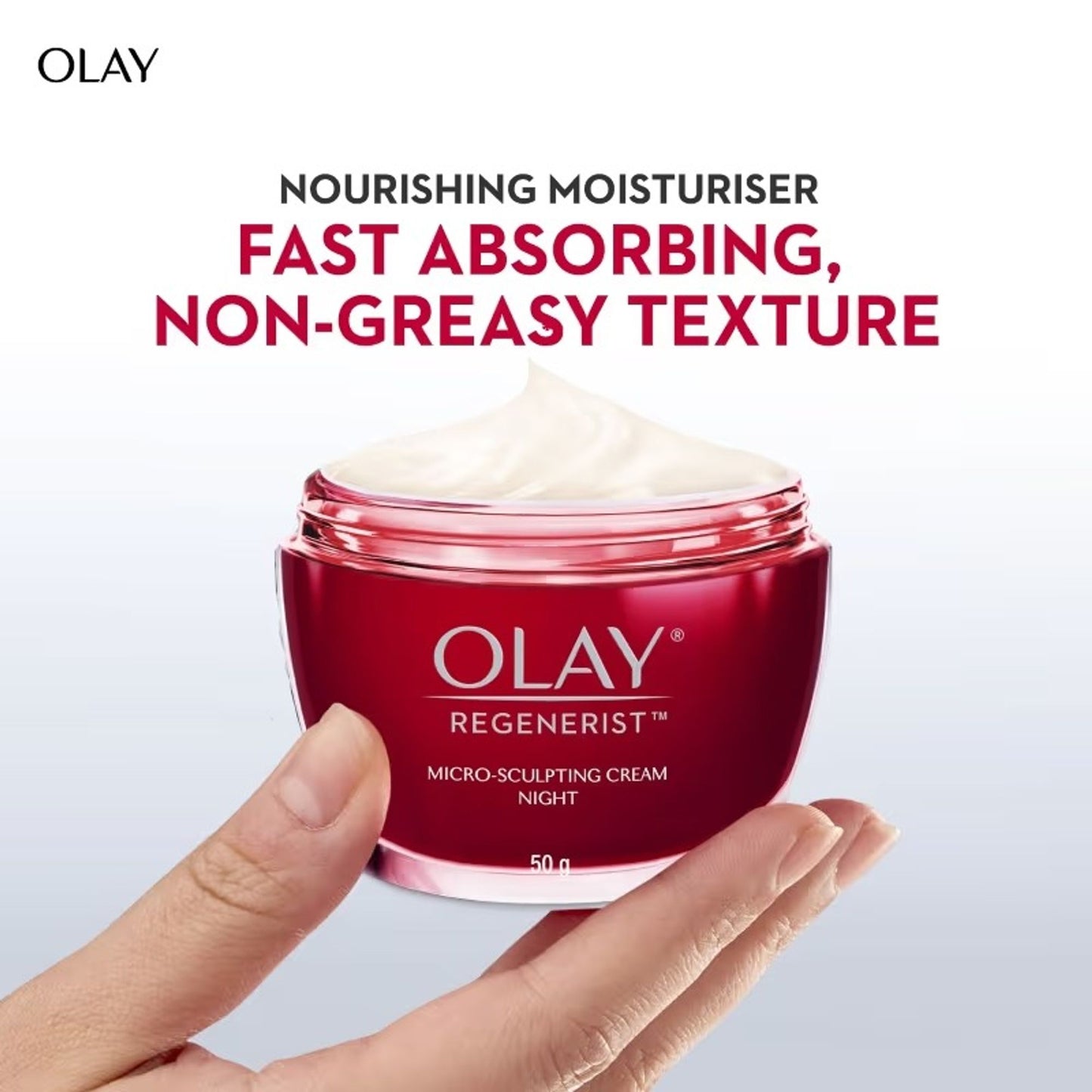 Olay Regenerist Micosculpting Night Cream For Plump Bouncy Skin With Hyaluronic Acid & Niacinamide