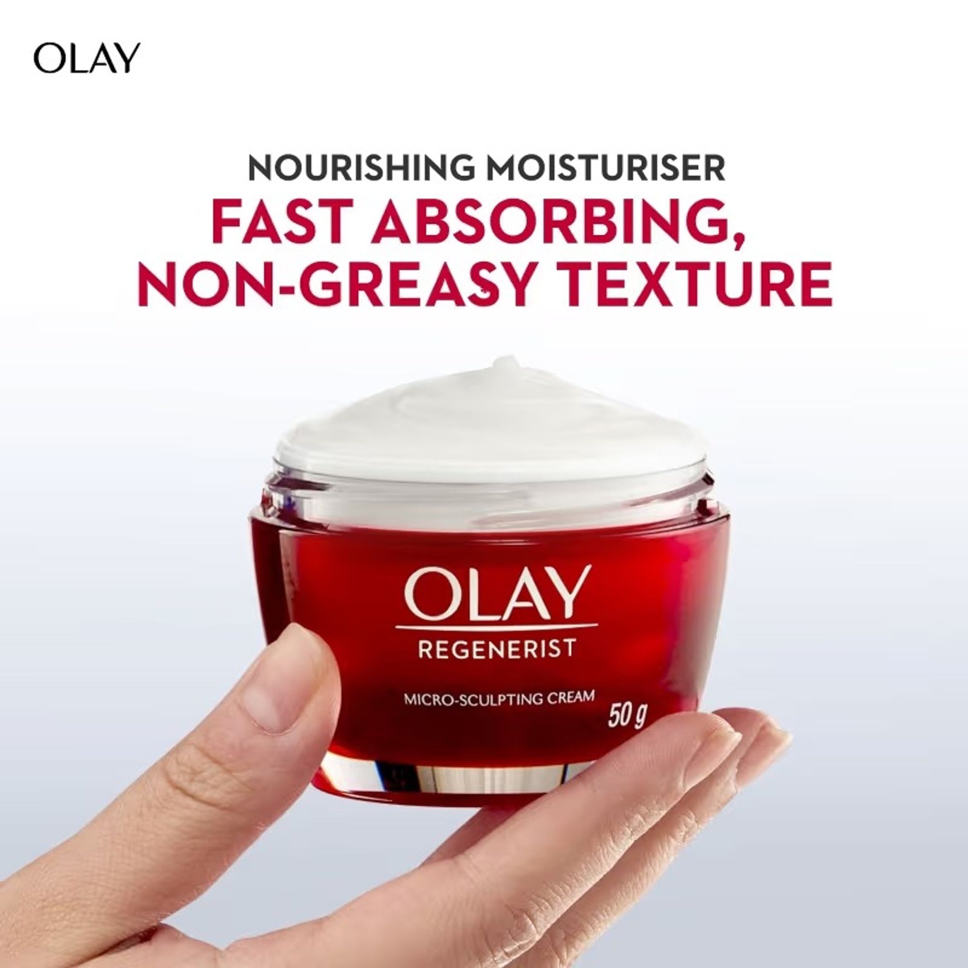 Olay Regenerist Mico Sculpting Day Cream For Plump-Bouncy Skin With Hyaluronic Acid & Niacinamide