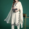 Dhiyona IE Ethnic Motifs Embroidered Regular Pure Cotton Kurta with Trousers & Dupatta