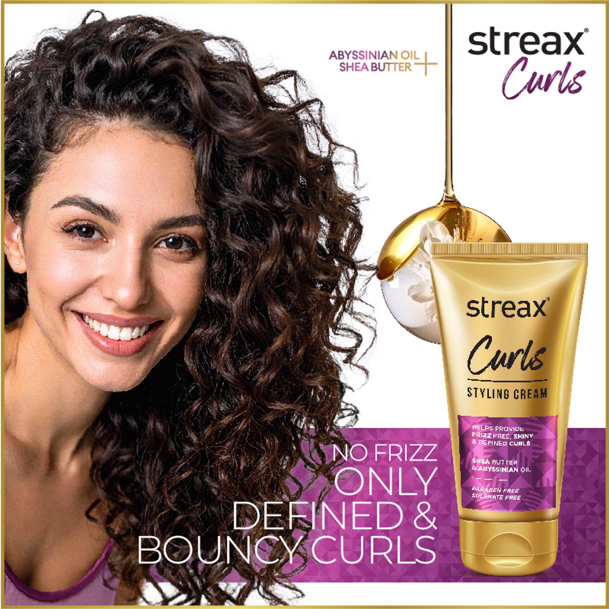 Streax Curls Styling Cream Sulphate And Paraben Free