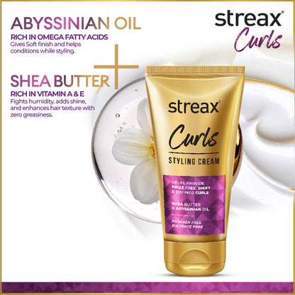 Streax Curls Styling Cream Sulphate And Paraben Free