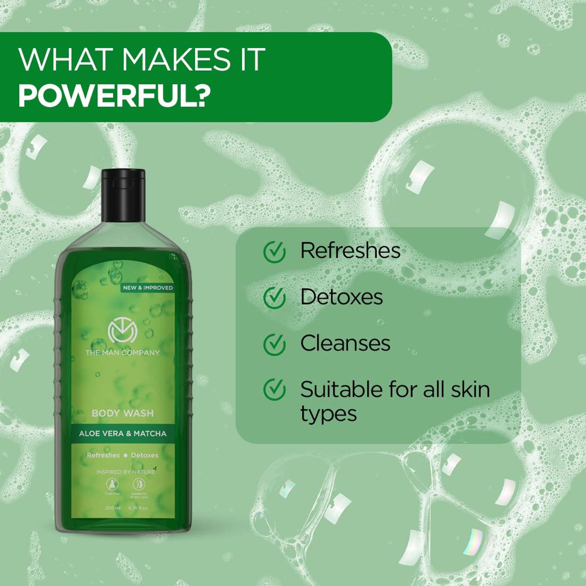 The Man Company Aloe Vera & Matcha Body Wash