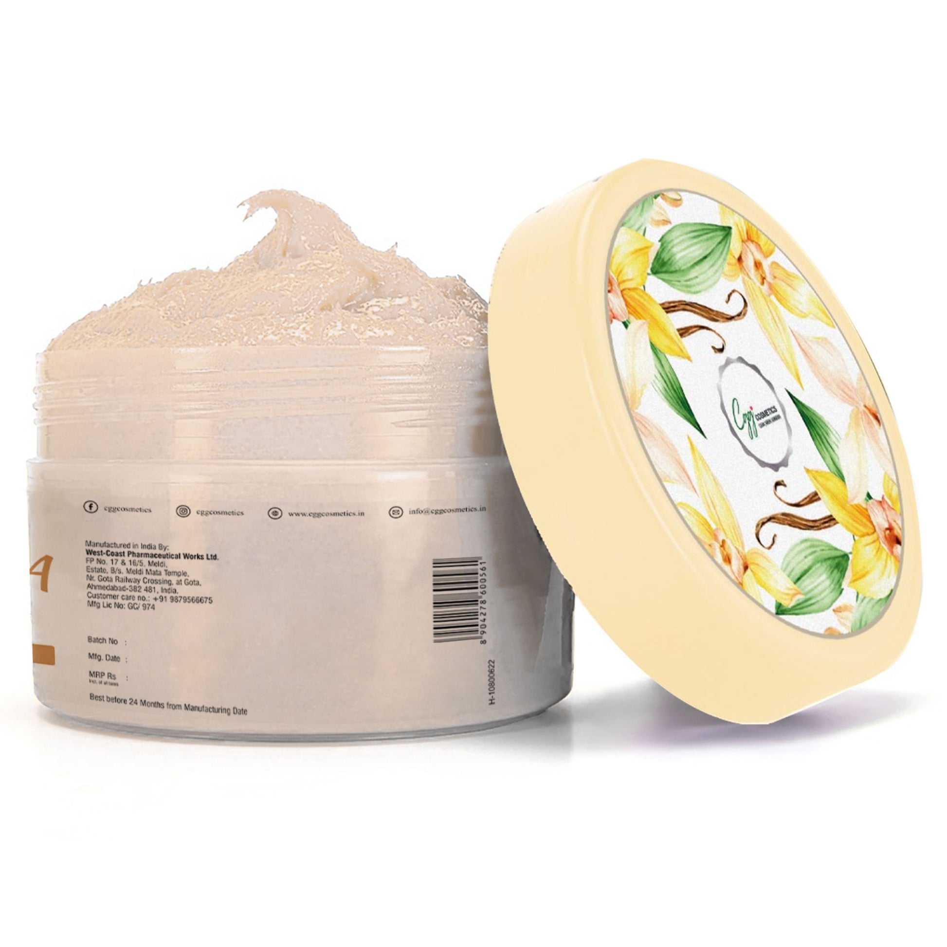 CGG Cosmetics Warm Vanilla Sugar Scrub + Free Strawberry Lip Scrub