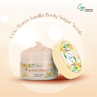 CGG Cosmetics Warm Vanilla Sugar Scrub + Free Strawberry Lip Scrub