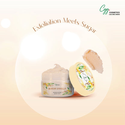 CGG Cosmetics Warm Vanilla Sugar Scrub + Free Strawberry Lip Scrub