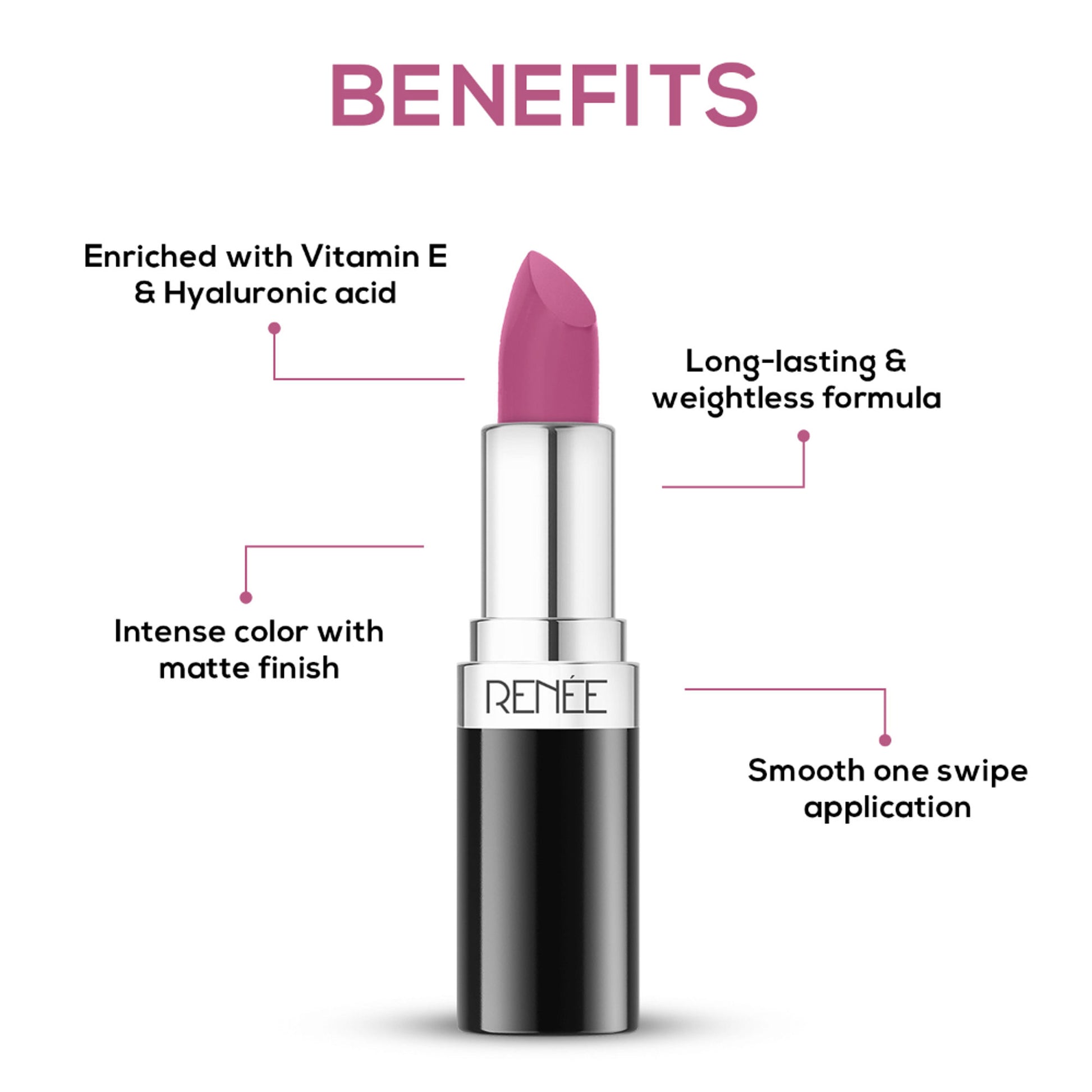 Renee Cosmetics Stunner Matte Lipstick - S13 Rise Up