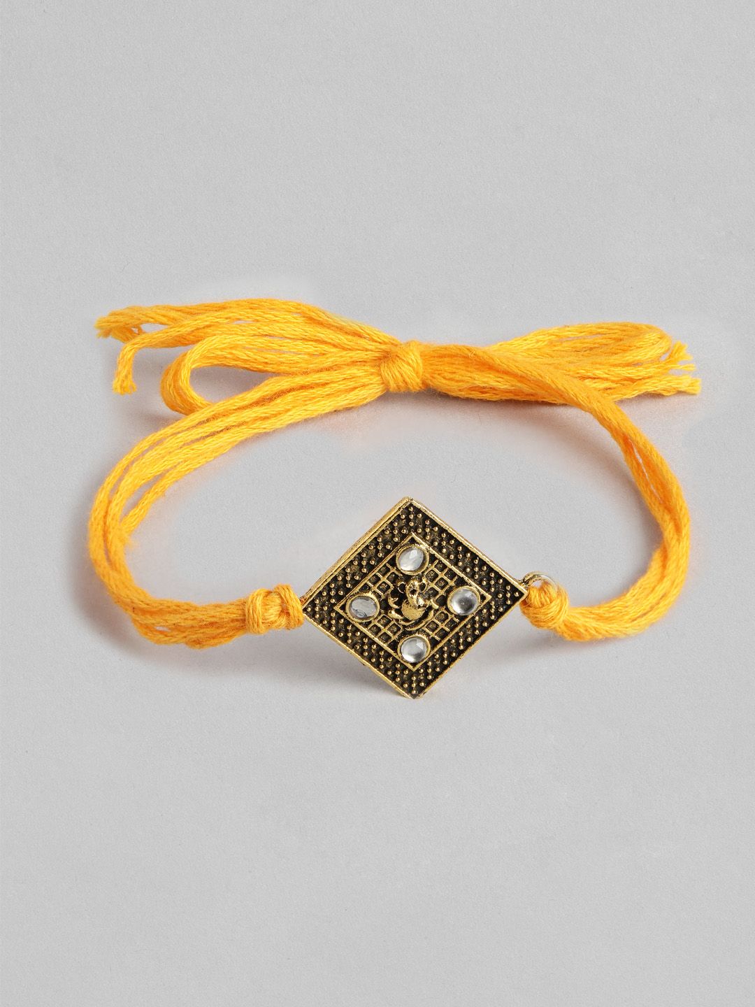 Anouk Unisex Set of 2 Beaded Bhai Bhabhi Rakhis With Roli & Chawal