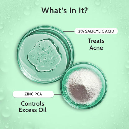 Chemist at Play 2% Salicylic Acid Face Serum for acne treatment and oil control, featuring clear bottle with dropper applicator.