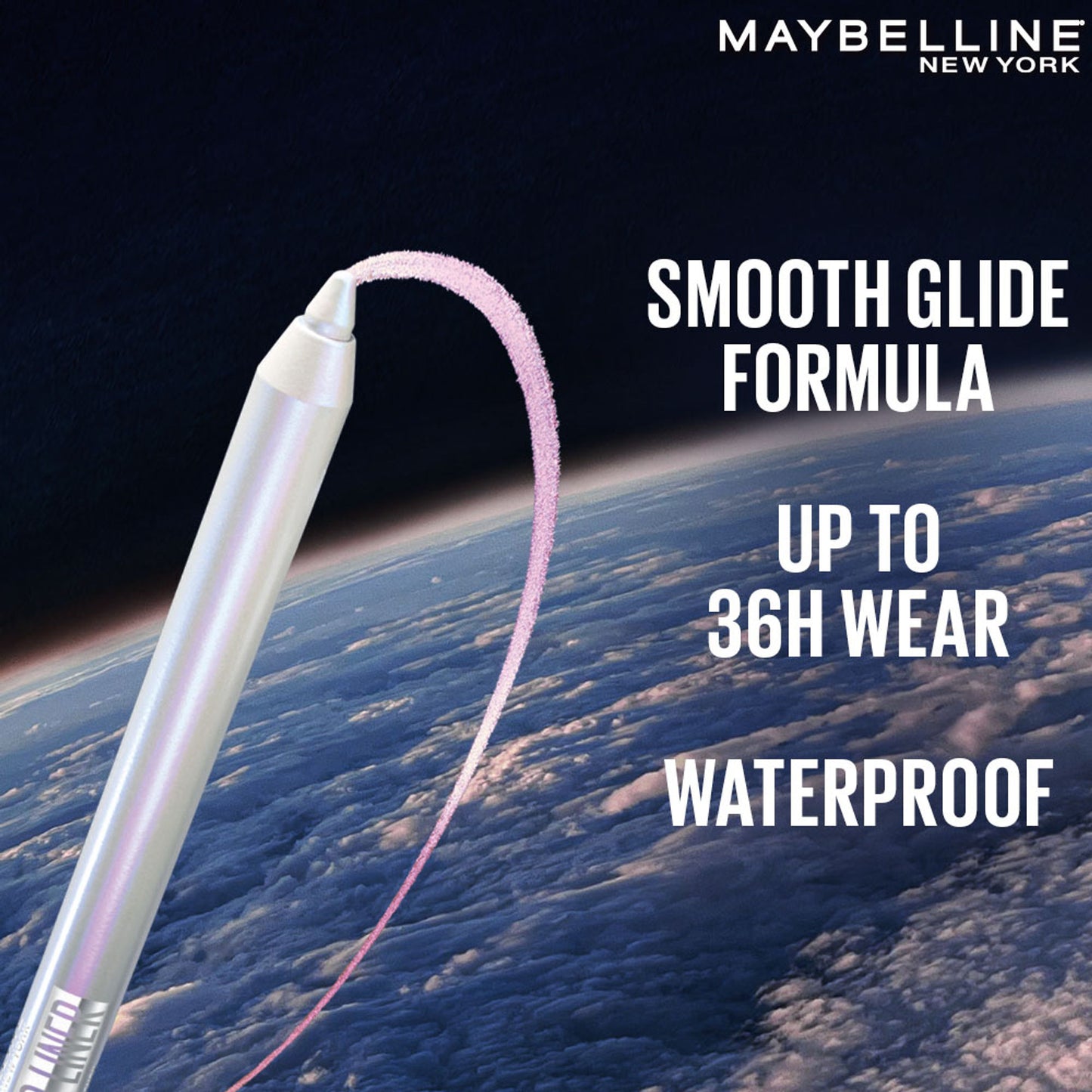 Maybelline Tattoo Gel Eyeliner - Striking Navy Blue, Metallic/Matte, Water & Smudge-proof, Last 36H - Stardust Chrome