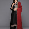 Indyancart VA Women's Ethnic Motifs Embroidered Regular Kurta with Palazzos & With Dupatta