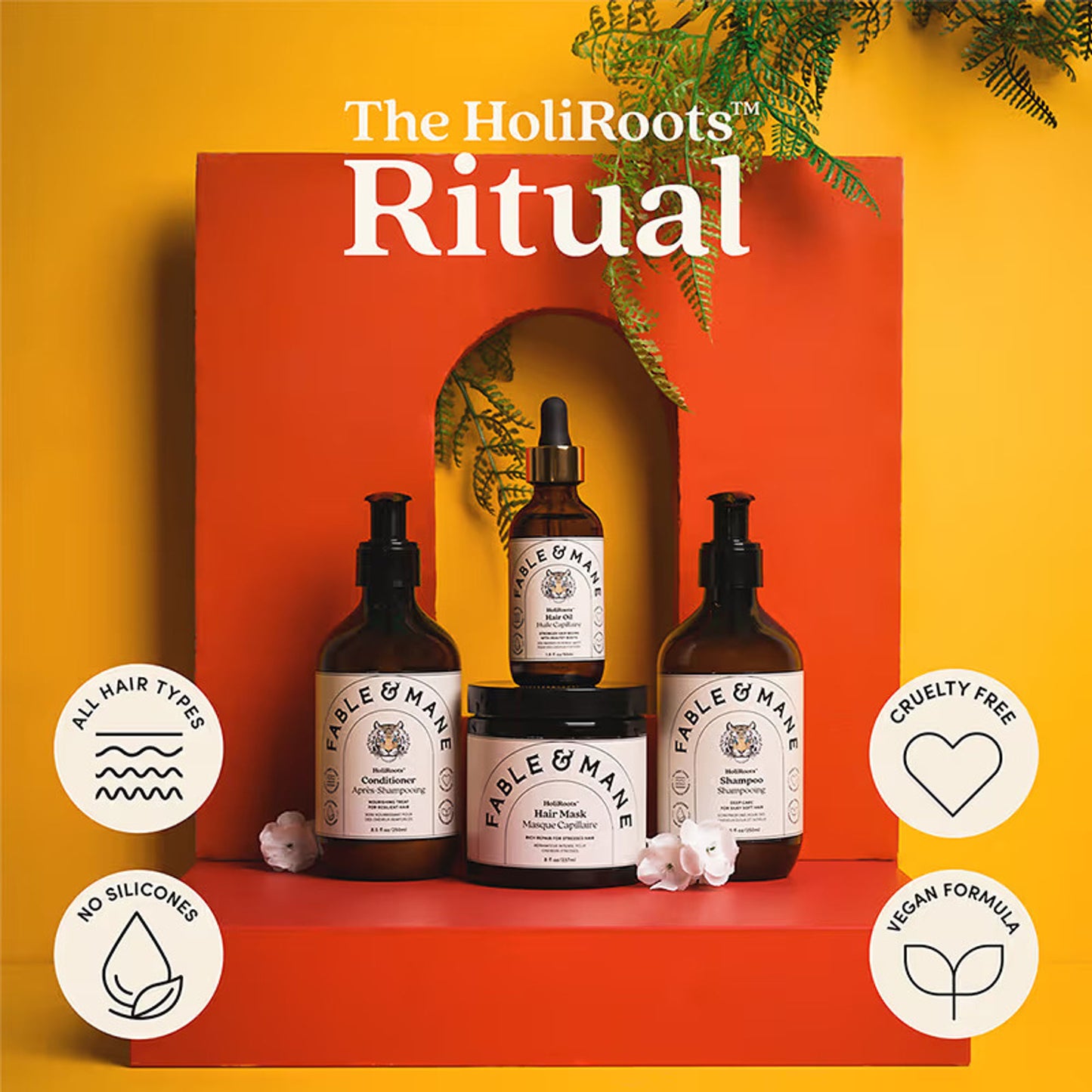 Fable & Mane HoliRoots Hydrating Shampoo With Coconut Oil & Aloe Vera