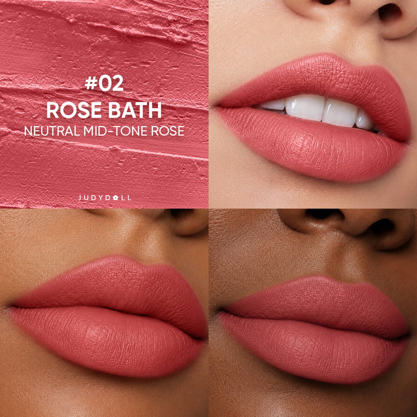 JUDYDOLL Soft Matte Lipstick - 02 Rose Bath