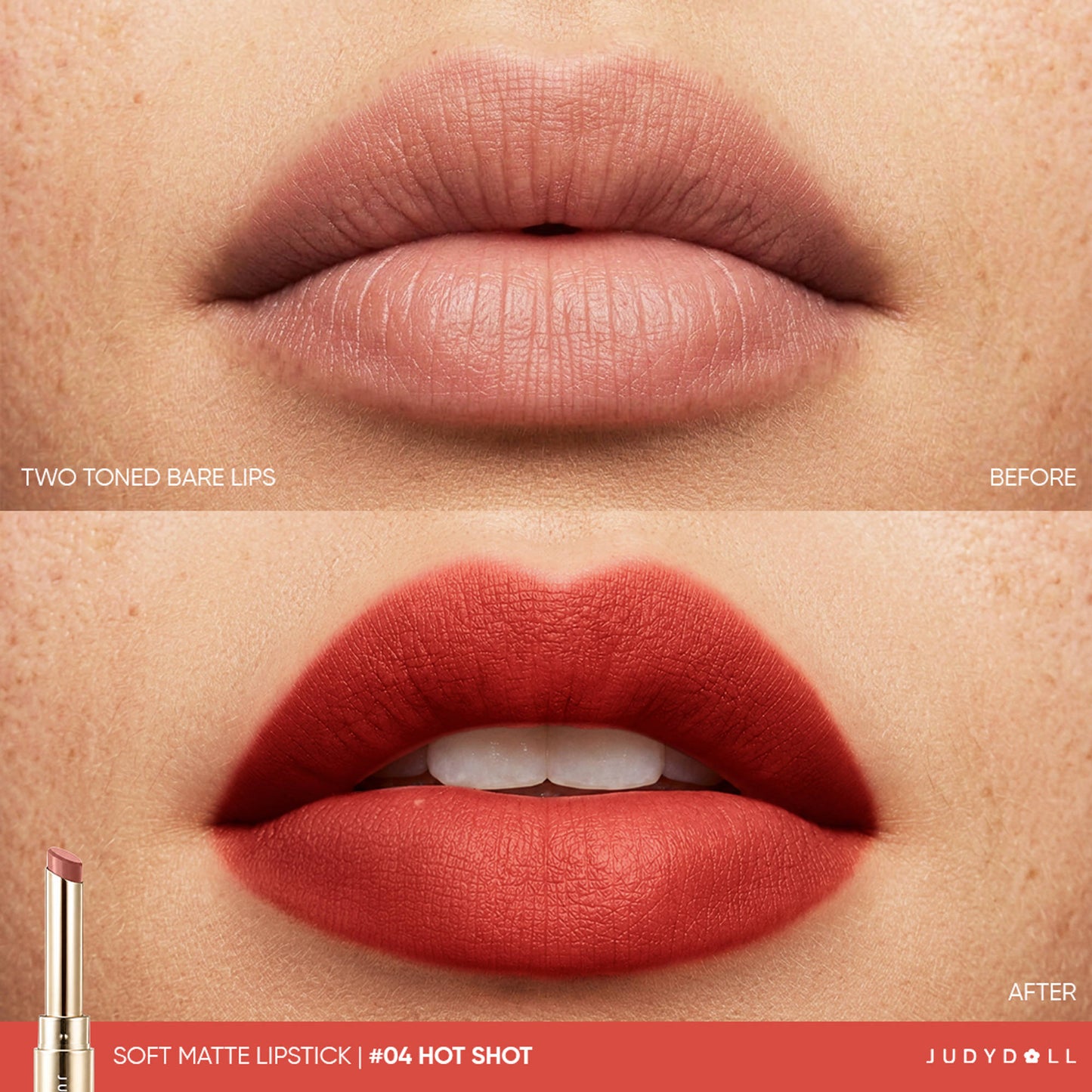 JUDYDOLL Soft Matte Lipstick - 04 Hot Shot