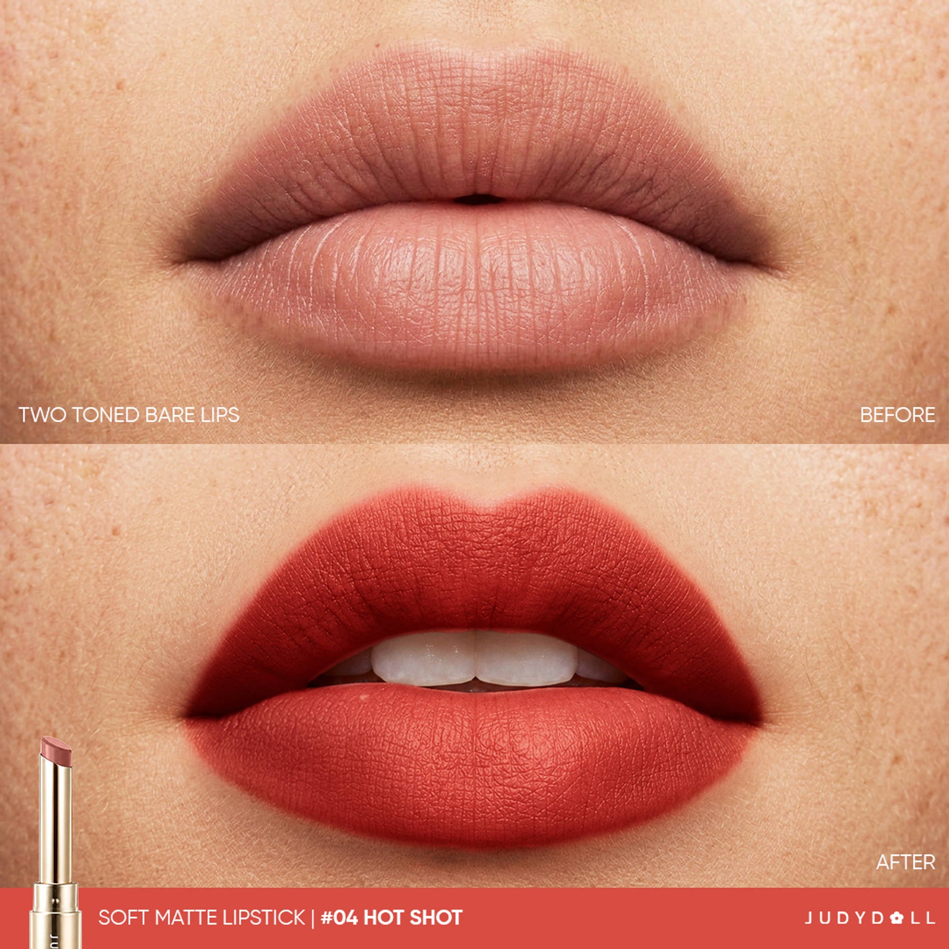 JUDYDOLL Soft Matte Lipstick - 04 Hot Shot