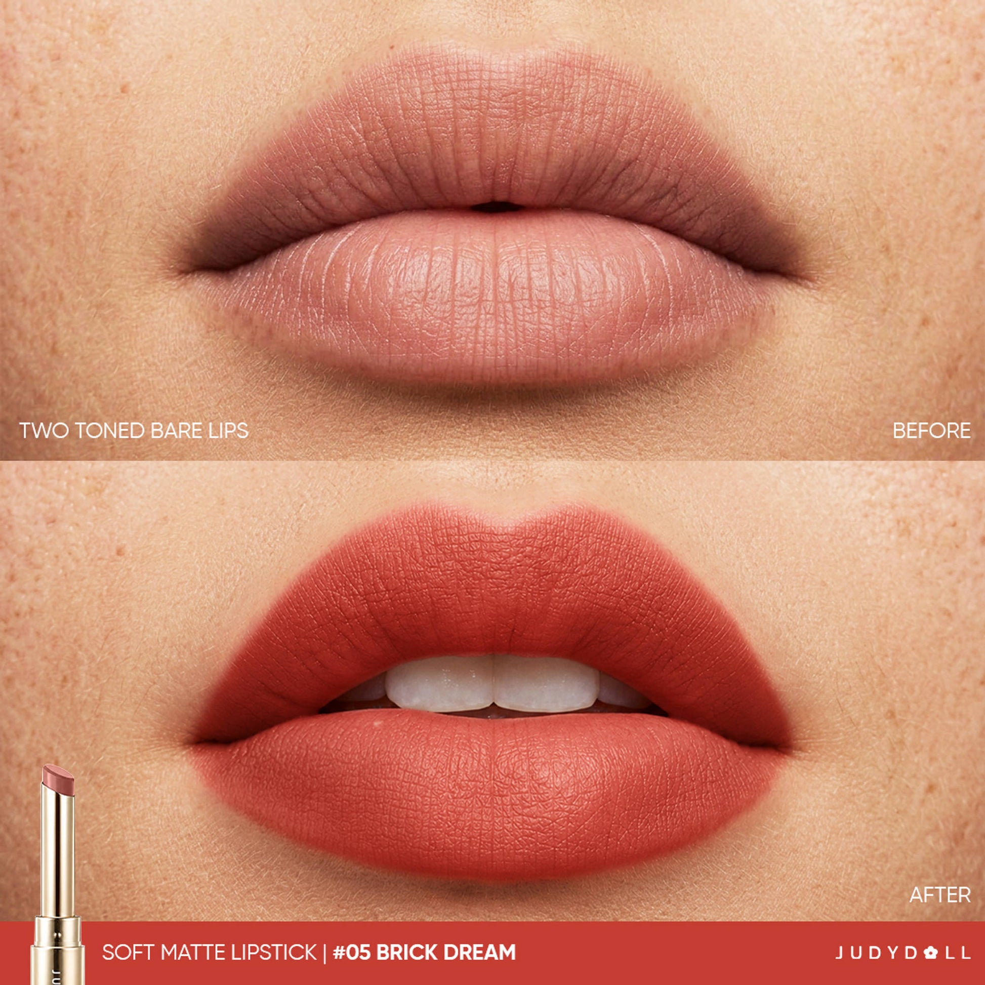 JUDYDOLL Soft Matte Lipstick - 05 Brick Dream