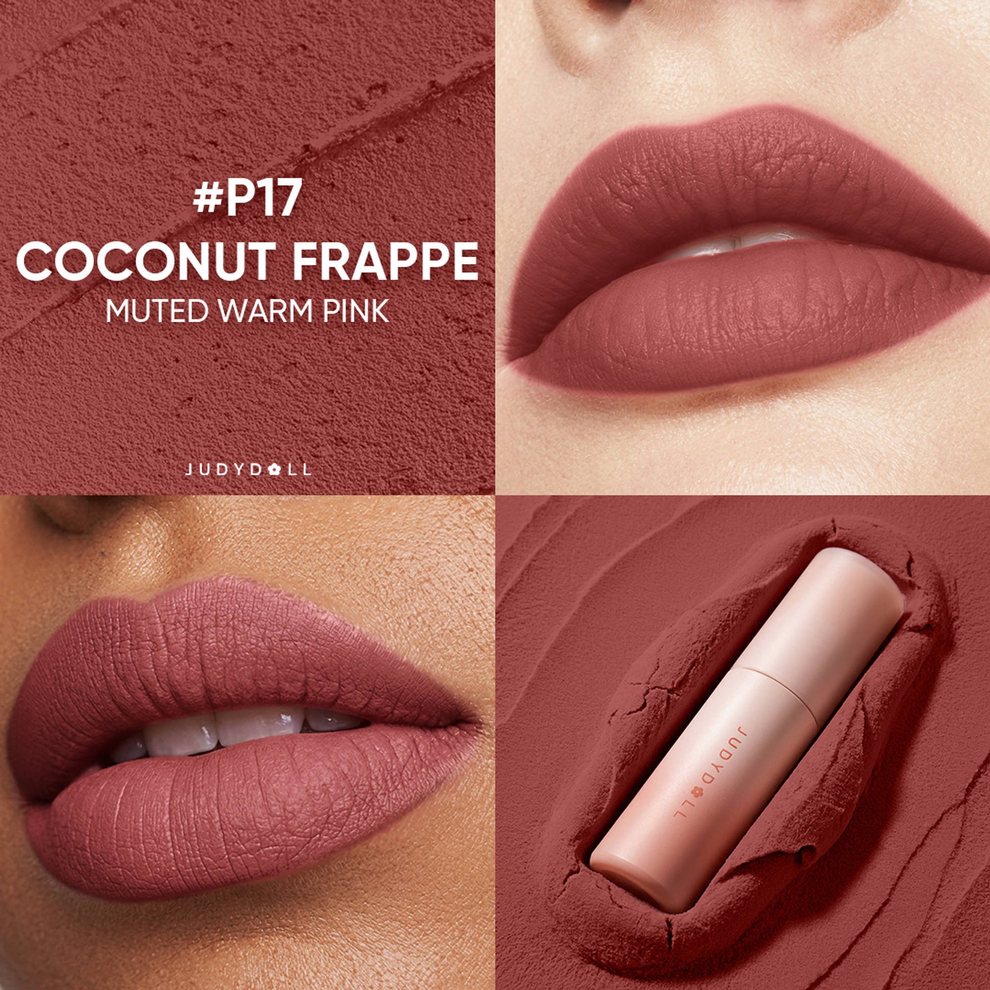 Judydoll Lip Mud - P17 Coconut Frappe