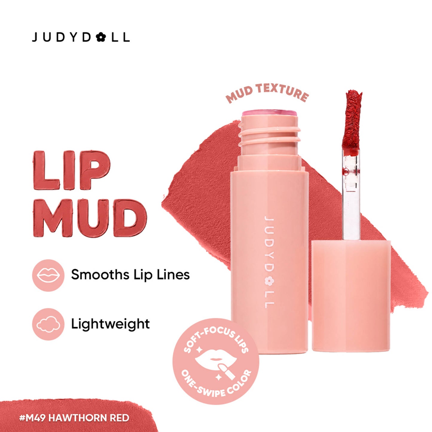 Judydoll Lip Mud - M49 Hawthorn Red