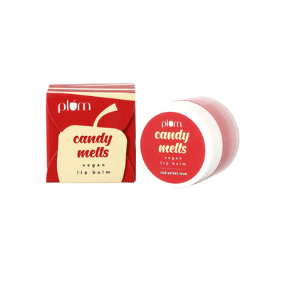 Plum Candy Melts Vegan Lip Balm - Red Velvet Love - Red Velvet Love