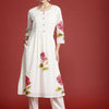 Dhiyona IE Floral Printed Pure Cotton A-Line Kurta with Trousers