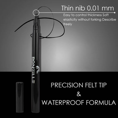 Ronzille Deep Black Sketch Matte Eyeliner Pencil Black