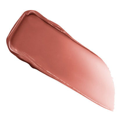 Lancome Lip Idole Butterglow Hydrating Lip Balm in 21 Throwing Beige, high-shine beige lip balm with a smooth, glossy finish.