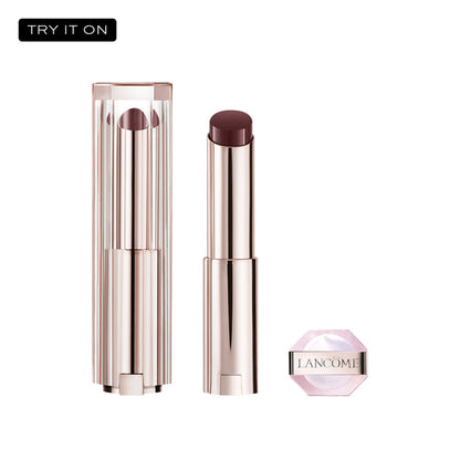 Lancome Lip Idole Butterglow hydrating lip balm in 60 Million Dollar Berry with high shine finish, showing a smooth, glossy lip.