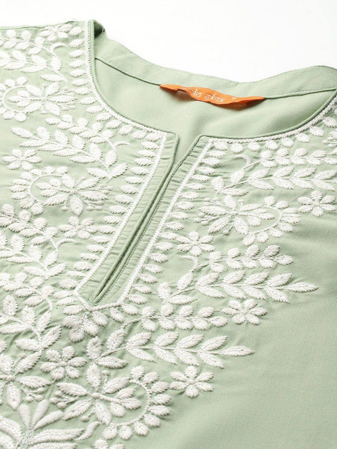 Indyancart IE Ethnic Motifs Embroidered Thread Work Kurta
