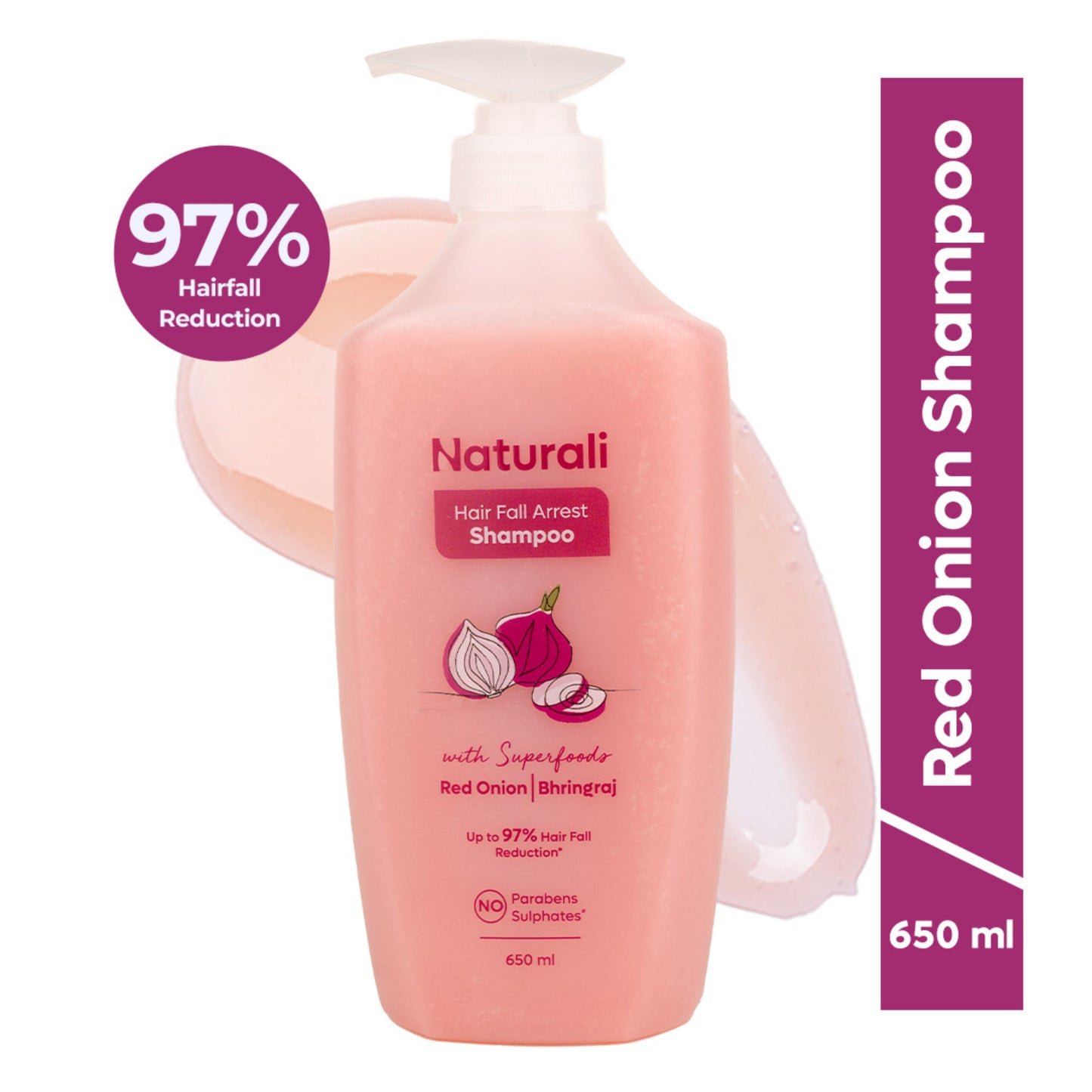 Naturali Hairfall Arrest Shampoo With Red Onion & Bhringraj