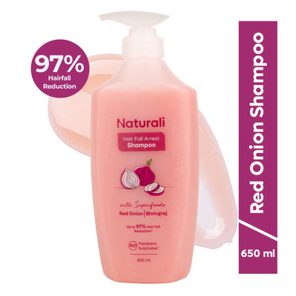 Naturali Hairfall Arrest Shampoo With Red Onion & Bhringraj