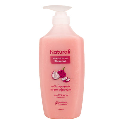 Naturali Hairfall Arrest Shampoo With Red Onion & Bhringraj