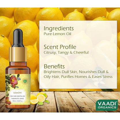 Vaadi Herbals Lemon 100% Pure Essential Oil Therapeutic Grade