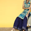 Dhiyona IE Ombre Cotton Blend Short Kurti with Sharara