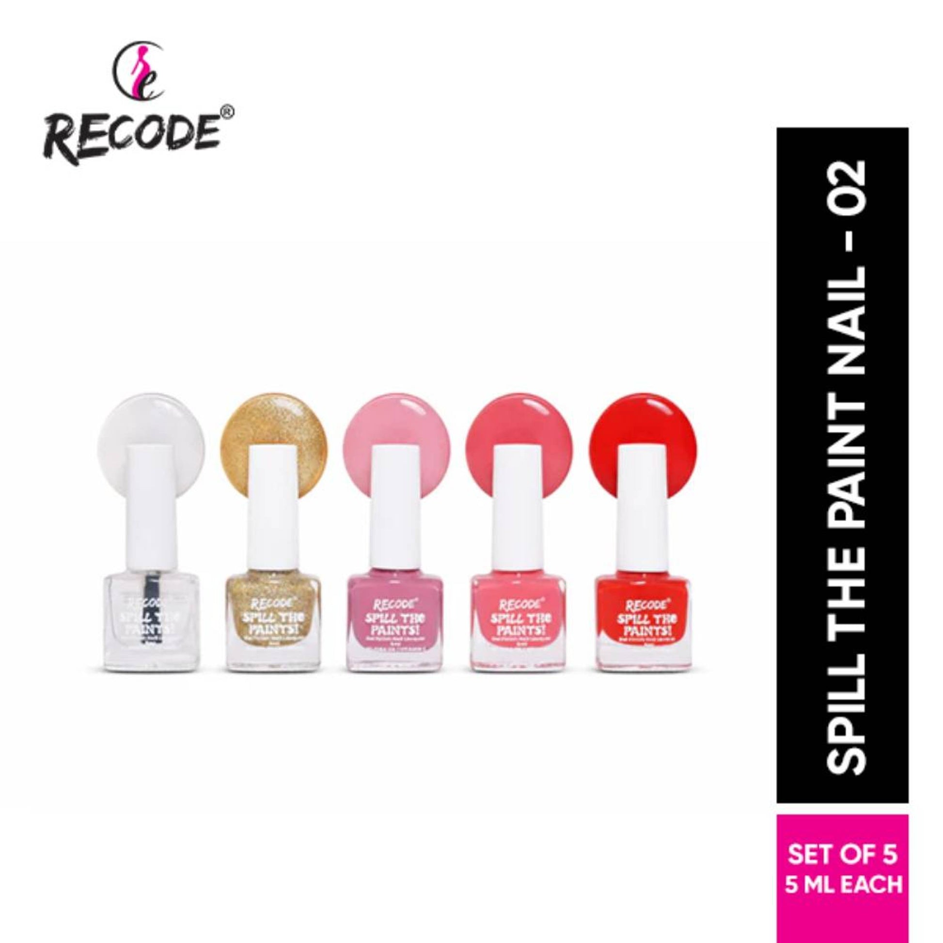 Recode Spill The Paints Nail Paint Set Of 5 - Subtle