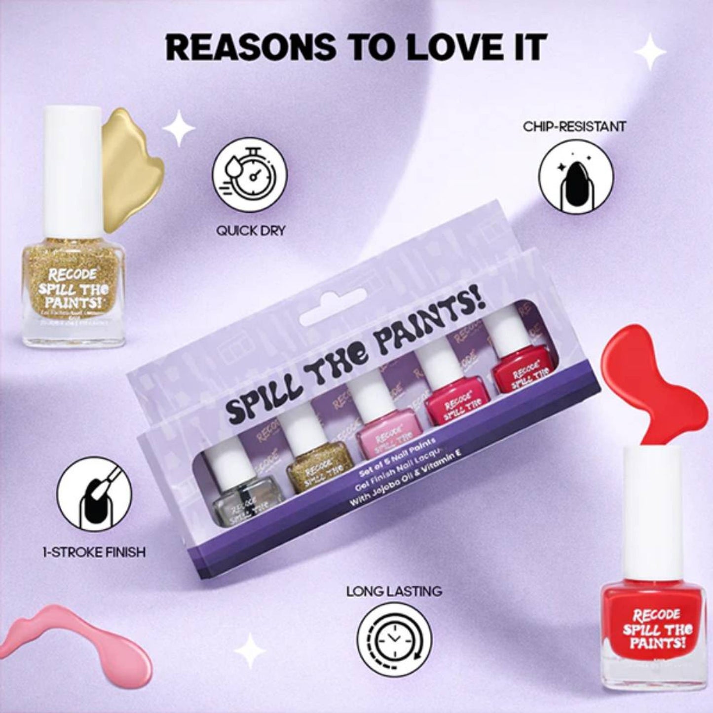 Recode Spill The Paints Nail Paint Set Of 5 - Subtle