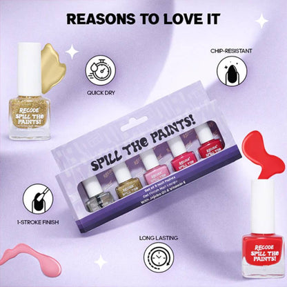 Recode Spill The Paints Nail Paint Set Of 5 - Subtle