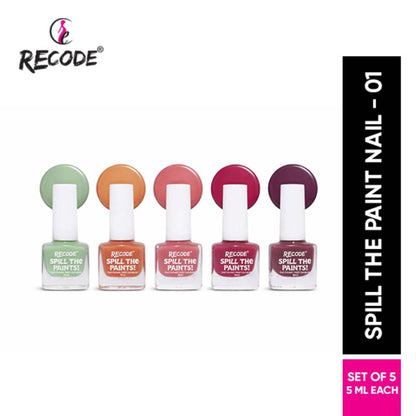 Recode Spill The Paints Nail Paint Set Of 5 - Bold