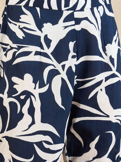 Dhiyona IE Floral Printed Pure Cotton Tunic & Trousers