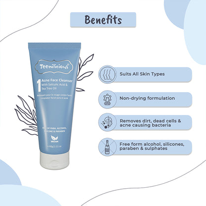 Teenilicious Acne Face Wash With Salicylic Acid & Tea Tree Oil