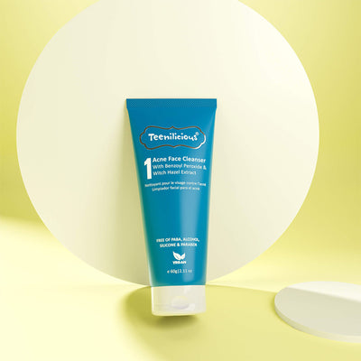 Teenilicious Acne Face Wash With Benzoyl Peroxide & Witch Hazel Extract
