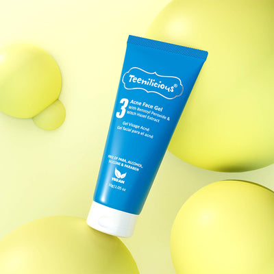 Teenilicious Acne Face Gel With Benzoyl Peroxide & Witch Hazel Extract