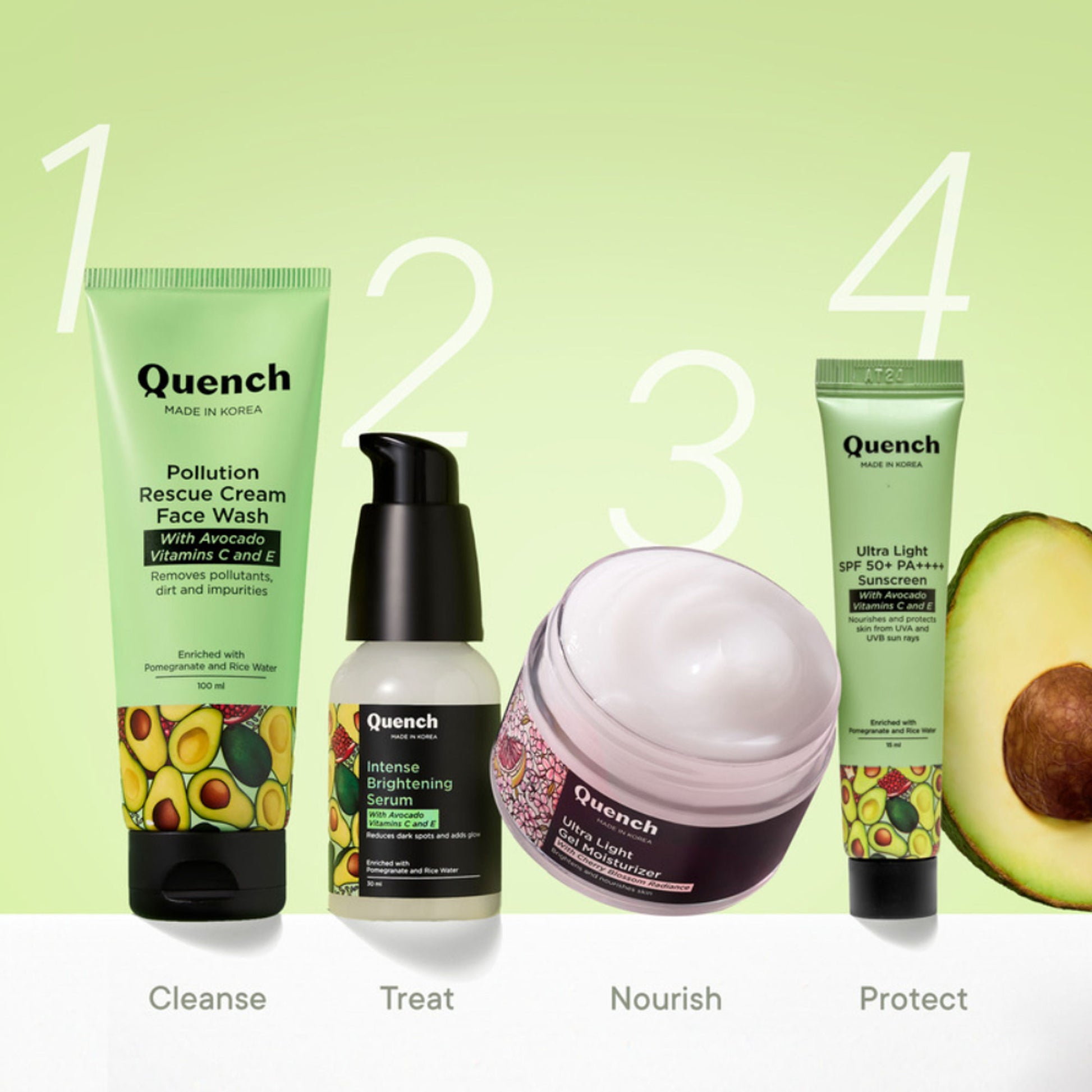 Vitamin E & Avocado Ultra Light SPF 50+ PA++++ Sunscreen for Glowing Skin