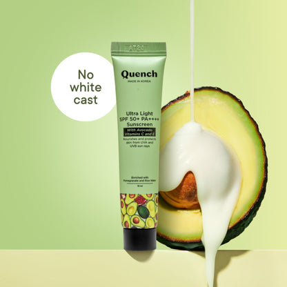 Vitamin E & Avocado Ultra Light SPF 50+ PA++++ Sunscreen for Glowing Skin