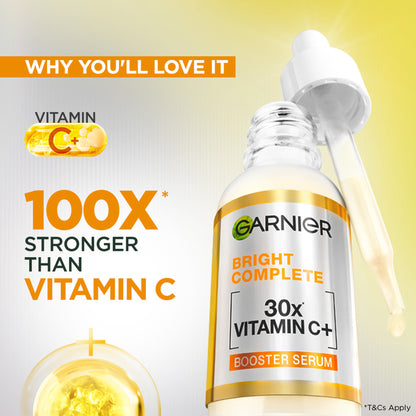 Garnier Vitamin C + Face Serum for Skin Brightening with 2% Niacinamide & 0.5% Salicylic Acid